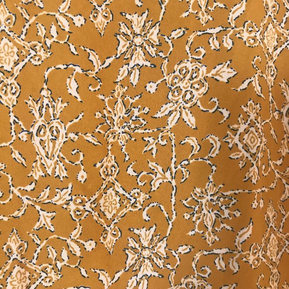 Silky yellow Anthropologie blouse - Picture 4 of 6